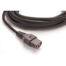 IEC-LOCK AC MAINS POWER CORDSET IEC-Lock C13 female - IEC C14 male, 0.5 metre, black