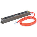 CANFORD MDS1 AC MAINS POWER DISTRIBUTION STRIP 20A, 14x IEC, 3m lead, dark grey