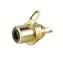 DELTRON 432 RCA (PHONO) PANEL SOCKET Gold cont, blk ring