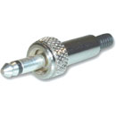 LOCKING MINIATURE JACK PLUG 3.5mm 2-pole, black