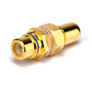 DELUXE RCA (PHONO) PANEL SOCKET Feed-through, blue