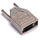 D-SUB 9 pin metal cover, double clamp