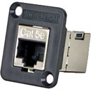 SWITCHCRAFT EHRJ45P5ES Cat5E, shielded, fem-fem feedthrough, black