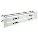 CAT5E RJ45 PRO PATCH PANEL 2U 2x24 screened, grey
