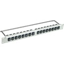 USB TERMINATION PANEL 1U 1x16, 8xA (front) - B (rear) + 8xB (front) - A (rear), black