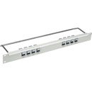 FIREWIRE FEEDTHROUGH PATCH PANEL 1U 1x8, grey