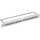 FIREWIRE 400 IEEE1394 FEEDTHROUGH PATCH PANEL 1U 1x16, black