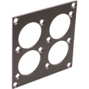 UNIVERSAL MODULAR CONNECTION PLATE 4x Universal connectors, dark grey