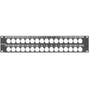 CANARE 322U 2U Punched panel for 32 Unified series connectors