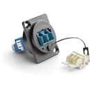 SENKO FIBRE OPTIC LC SM FEEDTHROUGH COUPLER, 'Universal' mounting, blue