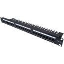TUK CAT5E RJ45 PATCH PANEL 1U 24 way, unshielded, horizontal termination