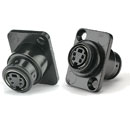 BTX CV-TCS415PR MINI-DIN 4 pin female panel, flange, double-sided