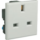 RPP EASYCLIP MODULE PE501 13A UK socket, full module, white