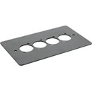 CANFORD F4B CONNECTOR PLATE 2-gang, 4 mounting holes, black