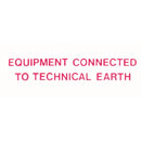 WARNING LABEL Equipment connected to technical earth