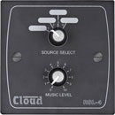 CLOUD RSL-4B REMOTE CONTROL PLATE Level and source, for MA series mixer amplifiers, black