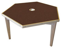 CANFORD ACOUSTIC TABLE Ash, hexagonal 1220mm, dual jacks, special fabric