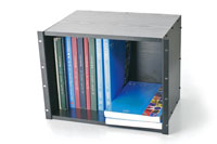 CANFORD RACKSHELF Bookshelf 8U, 300mm deep rack shelf, black