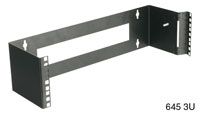 ENCLOSURE SYSTEMS 6450166 HINGED WALL RACK BRACKET 6U, black