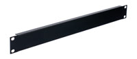 ECONOMY RACK PANEL BLANK, FULL WIDTH 1U Steel, black painted