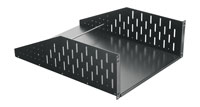CANFORD RACK SHELF 4U Heavy duty, 600mm deep, black (clamping bar not included)
