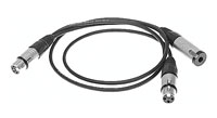 TECPRO YL916 Y-lead 4 pin XLR female to 3 pin XLR female & in-line jack