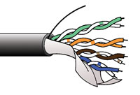 CANFORD CAT5E-F-M CABLE Black