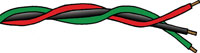 JUMPER WIRE JWH3 Red/black/green (BT CW1423) (reel of 200m)