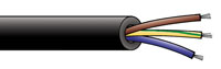 FLEXIBLE MAINS 3 core 1 sq.mm, Black PVC