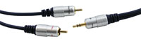 3.5mm MINI JACK - TWIN RCA (PHONO) CABLE 2.5m