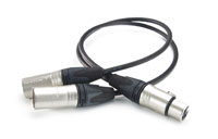 CANFORD CABLE 3FX-2x3MX-HSTRM, 0.35m, Y-lead, Black