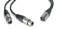 CANFORD CABLE 3MX-2x3FX-HSTRM, 1.5m, Y-lead, Black