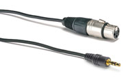 CANFORD CABLE Portable recorder mic input, straight jack plug, 1.5m