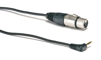 CANFORD CABLE Portable recorder mic input, right-angle jack plug, 1.5m