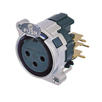 NEUTRIK XLR NC3FBHR1 Female PC mounting lateral