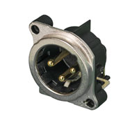 NEUTRIK XLR NC3MBH Male PC mounting horizontal