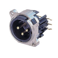 NEUTRIK XLR NC3MBHR Male PC mounting lateral