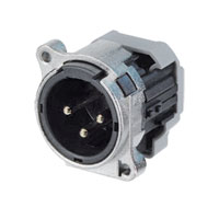 NEUTRIK XLR NC3MBY-B Male panel, IDC