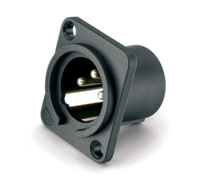 NEUTRIK XLR NC3MPP Male panel, plastic