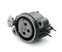 NEUTRIK XLR NC3MPR-H Male PC mounting horizontal