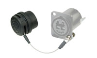 NEUTRIK PANEL CONNECTOR PROTECTIVE RUBBER CAP With cord/eyelet