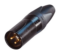NEUTRIK XLR NC3MXX-B-D Male cable (pack of 100, disassembled)