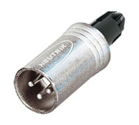 NEUTRIK XLR NC3MXX-B-CRYSTAL-D Male cable (pack of 50, disassembled)