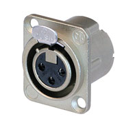 NEUTRIK XLR NC3FD-LX-HA Female panel, crimp