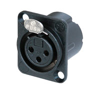 NEUTRIK XLR NC3FD-LX-HA-BAG Female panel, crimp