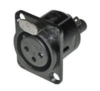 NEUTRIK XLR NC3FD-S-1-B Female panel, screw terminal