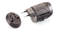 UNIVERSAL MAINS PLUG ADAPTER With USB charger