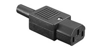 BULGIN PX0597 IEC MAINS CONNECTOR Female cable, with keyway