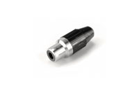 DELTRON 433 RCA (PHONO) IN-LINE SOCKET Black plastic cover, nickel contacts