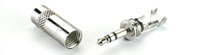 MINIATURE JACK PLUG 3.5mm 3-pole, nickel